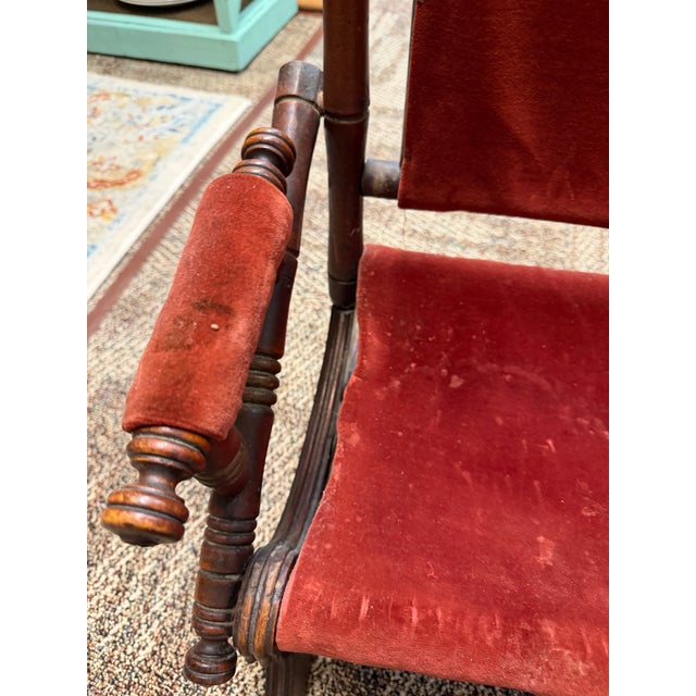 Late 19th Century Antique Victorian Child's Platform Rocking Chair For Sale - Image 5 of 7