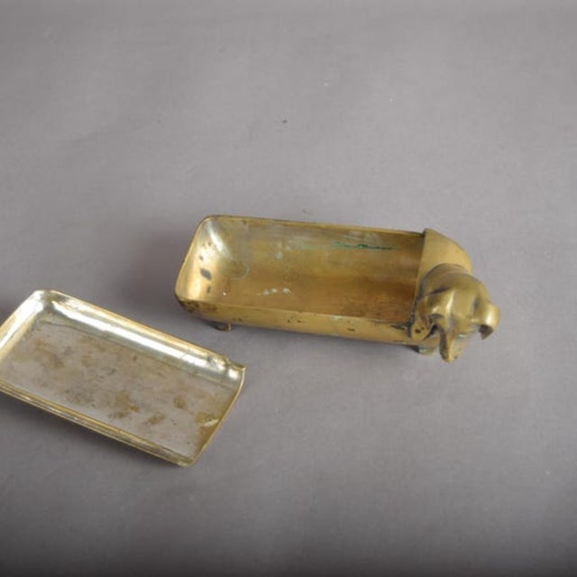 Vintage Brass Dachshund Trinket Box, 1950s For Sale - Image 9 of 13