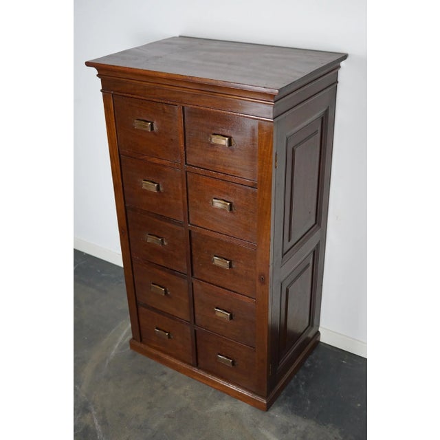 Dutch Mahogany Bank of Drawers, 1930s For Sale - Image 11 of 18