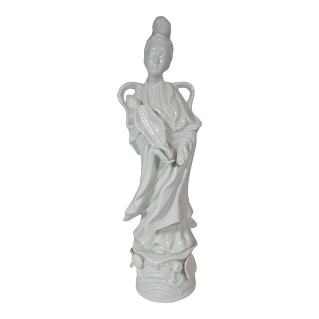White Porcelain Asian Figurine For Sale