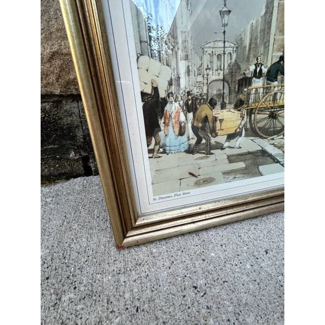 St. Dustan's Fleet Street-London Vintage Print For Sale In Cleveland - Image 6 of 8