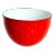 Mid Century Modern Ampler Ejiry Red Enamel Bowl With White Diamonds Kaj Frank Style For Sale