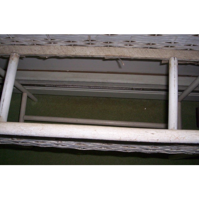 1930's White Wicker Planter With Zinc Liner For Sale - Image 10 of 11