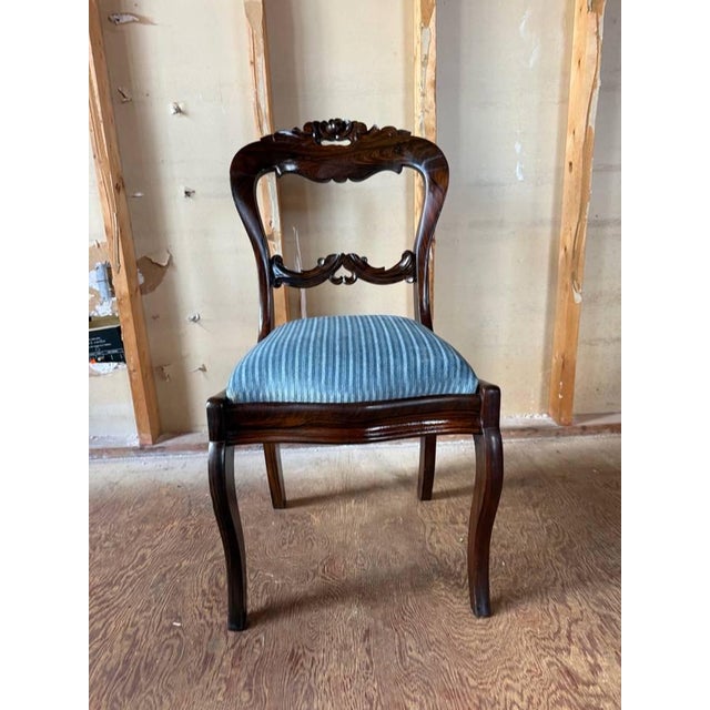 Victorian Antique Victorian Style Balloon Back Side Chairs. Set of 3 For Sale - Image 3 of 15