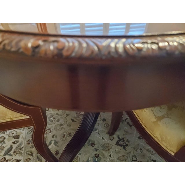John Widdicomb Regency Style Burl Walnut Double Pedestal Dining Table For Sale - Image 11 of 11