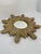 Vintage Mid Century 16.5" Creamy Giltwood Sunburst Wall Mirror For Sale - Image 6 of 18