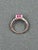 Pink 0.60 Ct Natural Pink Sapphire & Diamond Ring, Size 4.5 For Sale - Image 8 of 10