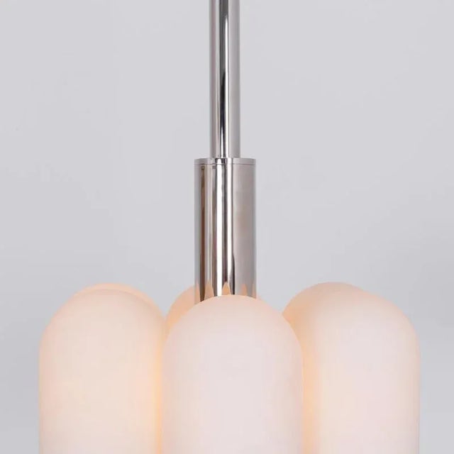 Odyssey 6 Polished Nickel Pendant Light by Schwung For Sale - Image 4 of 5