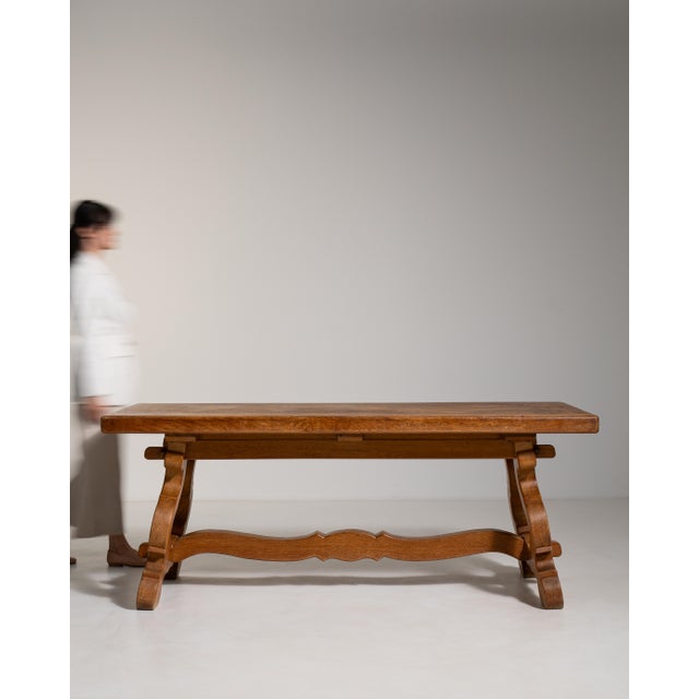 Mid 20th Century Spanish Oak Refectory Table For Sale - Image 5 of 11