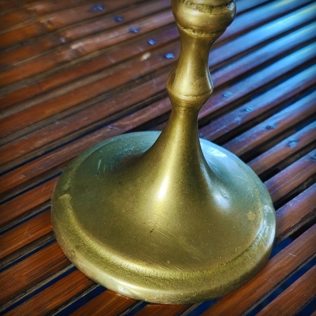 Bronze 7-Branched Menorah Candelabra, Israel, 1960s For Sale - Image 4 of 17