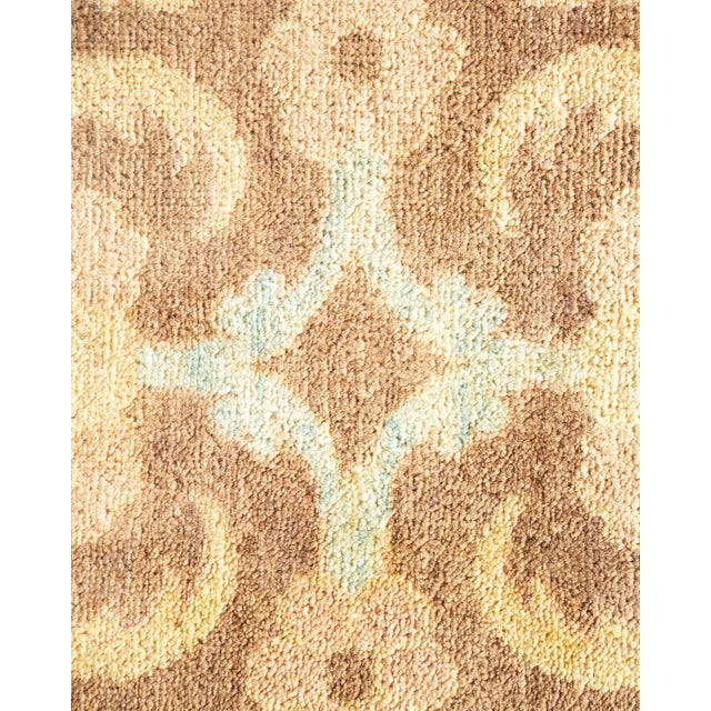 Traditional Eclectic, One-of-a-Kind Hand-Knotted Area Rug in Brown, 9' 1" x 11' 8" For Sale - Image 3 of 8