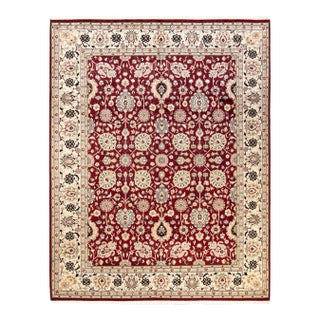 Mogul, One-of-a-Kind Hand-Knotted Area Rug in Red, 8' 1" x 10' 2" For Sale