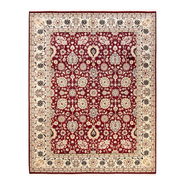 Mogul, One-of-a-Kind Hand-Knotted Area Rug in Red, 8' 1" x 10' 2" For Sale
