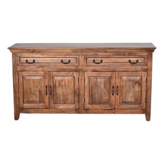 Jamya 69" Solid Wood Sideboard, Rustic Brown For Sale