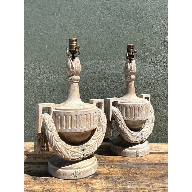 Taupe Vintage Bliss Swag Garland Lamps - A Pair For Sale - Image 8 of 12