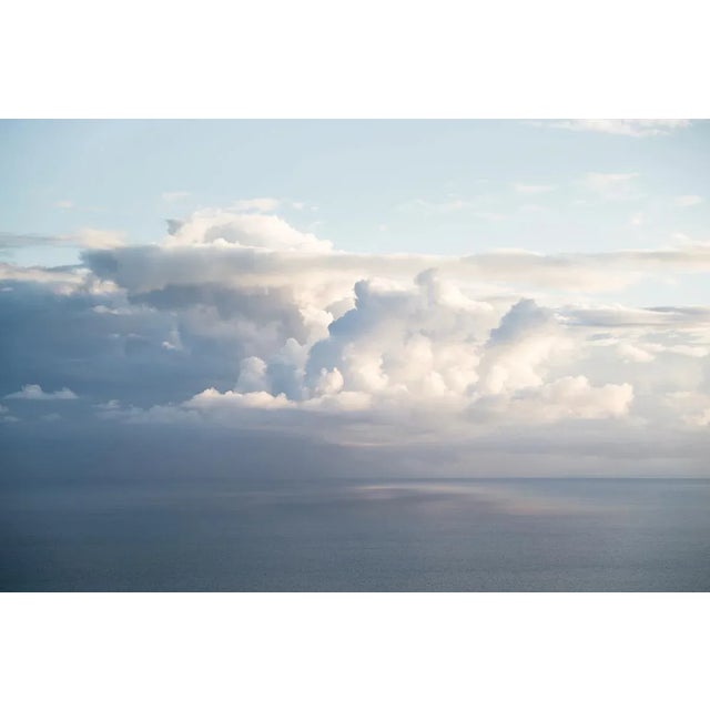 Mediterranean Seascape Art Photograph, Coastal Fine Art Photography Print, Kefalonia Greece Landscape Wall Art, 45 X 30" 'Clouds Over the Ionian Sea' For Sale