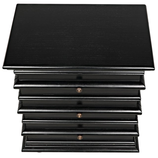 Ascona Side Table, Hand Rubbed Black For Sale In Los Angeles - Image 6 of 12