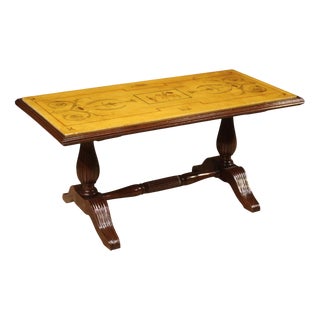 Italian Coffee Table with Marble Top, 1960s For Sale