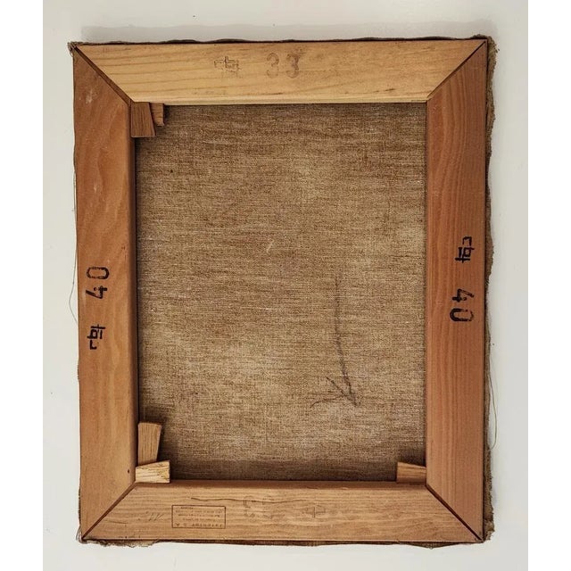 Henry Meylan, Bébé assis dans son couffin, Oil on Canvas For Sale - Image 9 of 10