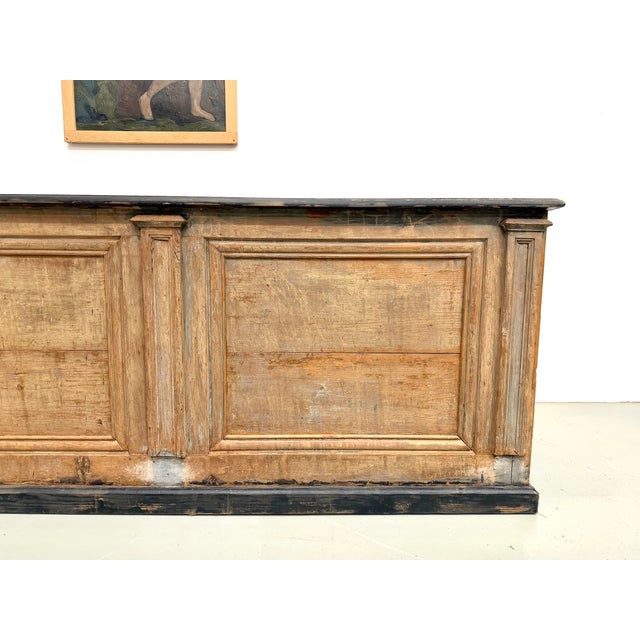 Wood Large Antique Pine Trading Counter, 1890s For Sale - Image 7 of 18