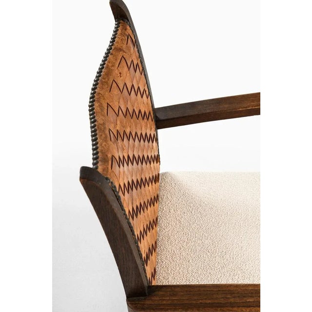 Brown Set of Easy Chairs, Sweden, 1940s For Sale - Image 8 of 11