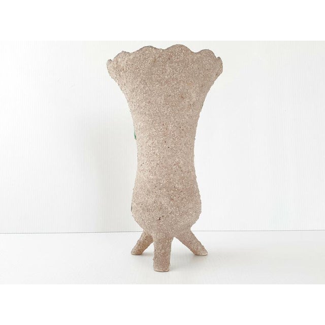 Vintage Ceramic Tripod Vase attributed to Gabriel Fourmaintraux, 1950s For Sale - Image 6 of 7