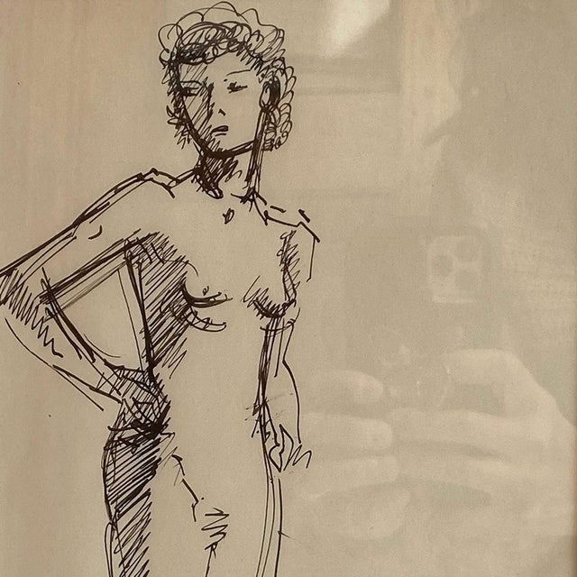 Andre Derain Ink on Paper Drawing, Femme Nue Debout For Sale - Image 11 of 11