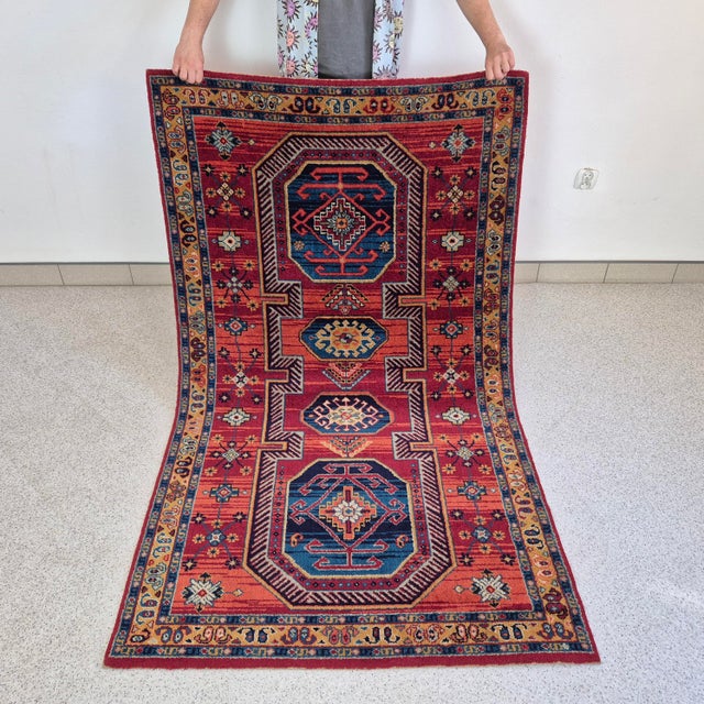 1970s Vintage Handwoven Wool Rug Bagdad, 1970s For Sale - Image 5 of 11