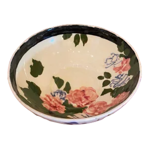 Antique Floral Small Bowl Hand Painted by Spencer Edge for Adderley's Ltd., England