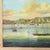 Late 20th Century Vintage Framed Canton Export Scene Painting Maritime Harbor With Masted Sailing Ships For Sale - Image 5 of 10