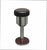 A tall bar stool made in Italy in the 1970s. Steel frame, padded seat upholstered in brown faux leather. It has an...