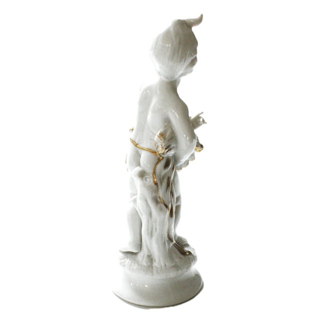 Contemporary Vintage Putti/Cherub Gold-Gilded Figurine For Sale - Image 3 of 5