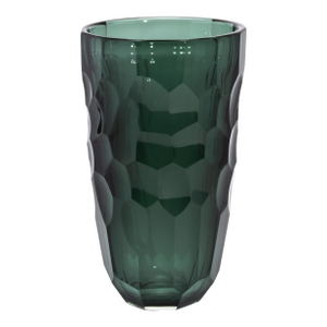 Hand-Blown Murano Modern Tall Faceted Vase in Eucalyptus Green Large