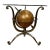 Vintage Hollywood Regency Steel, Brass & Glass Globe Side Table For Sale