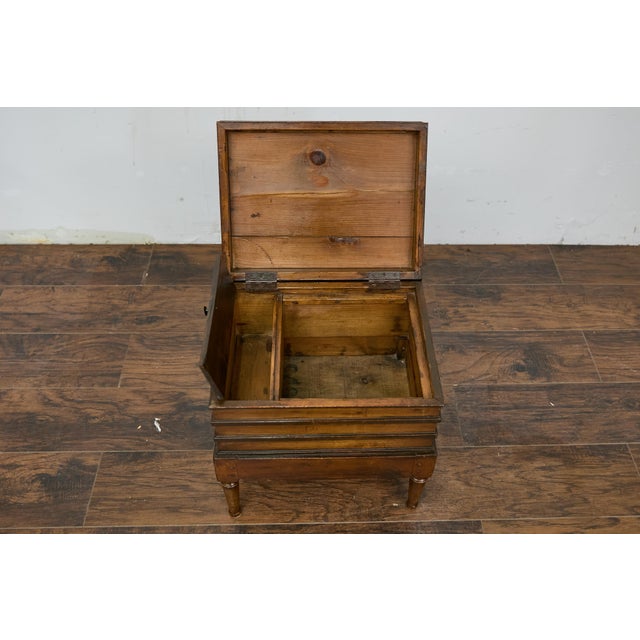 Brown Victorian Faux Book Trunk on Base Table with Storage, 19th Century Accent Piece For Sale - Image 8 of 12