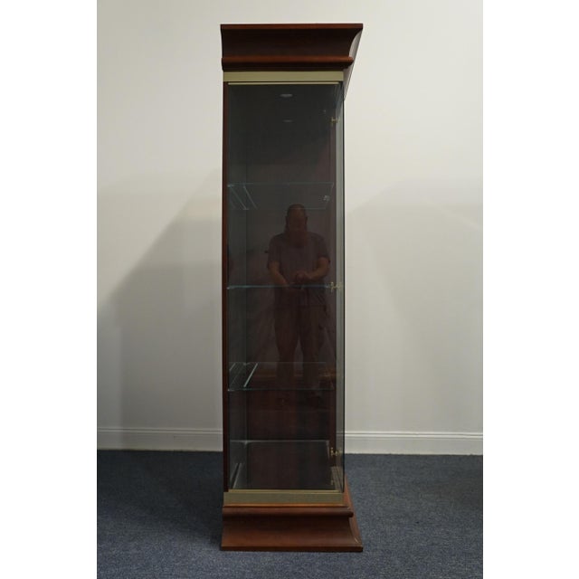 Custom Made Solid Cherry Traditional Style 105" Triple Curio Display Cabinet Set For Sale - Image 10 of 10