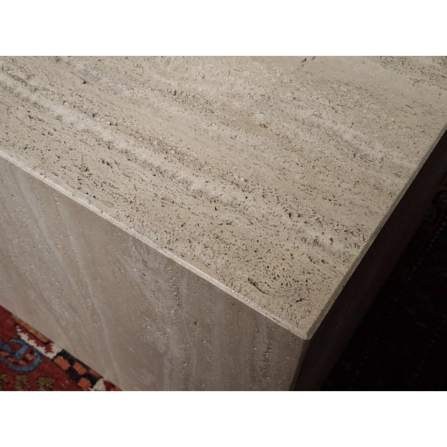 Italian Veined Travertine Coffee Table For Sale - Image 12 of 13