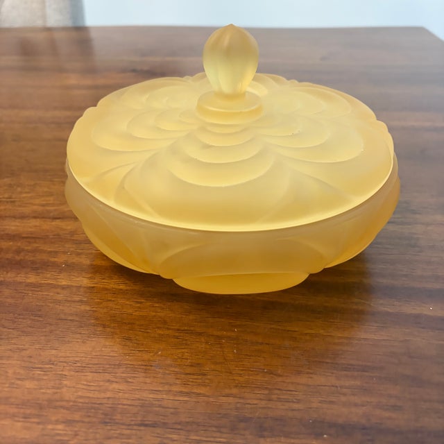 Glass Vintage Art Deco Imperial Glass Candy Dish For Sale - Image 7 of 10