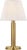 Traditional Chapman & Myers by Visual Comfort Signature Connie 12" Cordless Accent Lamp in Antique-Burnished Brass with Silk Pleated Shade For Sale - Image 3 of 3