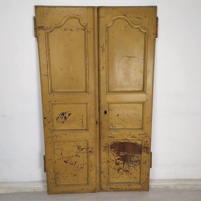 Old Louis XV cabinet doors, width with the hinges 98.5cm