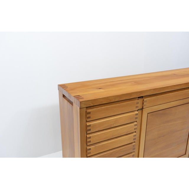 Mid-Century Modern Vintage Elmwood Sideboard R13A by Pierre Chapo, 1980s For Sale - Image 3 of 17