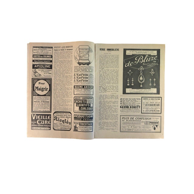 Printmaking Materials Antique French Fashion, Interiors & Women’s Culture Magazine, La Femme Chez Elle, March 15, 1914 For Sale - Image 7 of 14