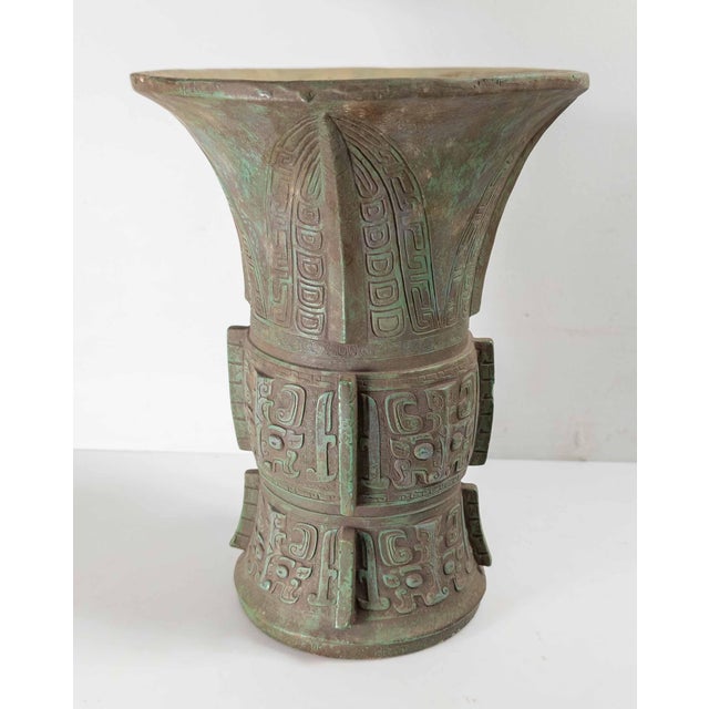 We are selling this great looking 1960 Alva Museum Replica of a Chinese Ritual Bronze Zun. This piece has great look and...