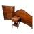 Vintage Wood Bedroom Set Grape Clusters: Full Size Double Bed Frame Matching Side Table & Chest of Drawers For Sale