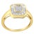 Contemporary 10K Yellow Gold Diamond Cocktail Ring (1/2 Cttw, I-J Color, SI2-I1 Clarity) - Size 6-1/2 For Sale - Image 3 of 6