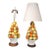 Mid 20th Century Assembled Pair of Italian Majolica Fruit Lamps - a Pair For Sale