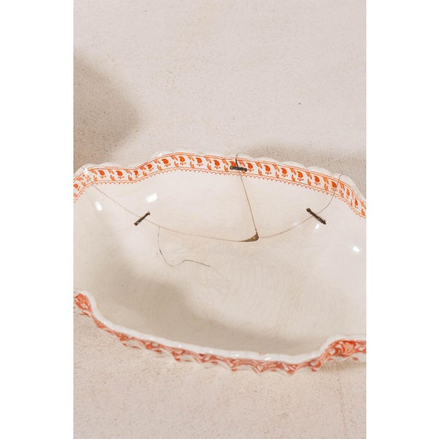 Spode ‘Old Crow’ Orange/Coral Dishes C. 1890 - 40 pcs For Sale - Image 10 of 12