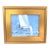 Sailboat Nautical Ocean Oil Painting Including the Antiqued Gold Wood Frame For Sale