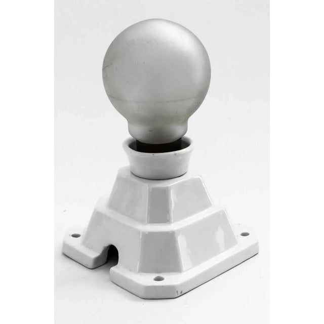 Bauhaus Porcelain Wall Lamp, Germany, 1920s For Sale - Image 10 of 15