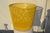 1970s 1970s Faux Basket Weave Yellow Plastic Wastebasket For Sale - Image 5 of 9